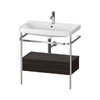 Меблевий комплект з раковиною на 1 отвір і консоллю, 77, 5х49 см, Duravit Happy D. 2 Plus, горіх (HP4842O6969) Duravit Меблеві комплекти