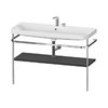 Мебельный комплект с раковиной на 2 отверстия и консолью, 117,5х49 см, Duravit Happy D.2 Plus, графит (HP4839E80800000) Duravit Мебельные комплекты