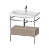 Меблевий комплект з раковиною на 1 отвір і консоллю, 77, 5х49 см, Duravit Happy D. 2 Plus, лляної декор (HP4842O7575) Duravit Меблеві комплекти