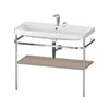 Меблевий комплект з раковиною на 2 отвори і консоллю, 97, 5х49 см, Duravit Happy D. 2 Plus, лляної декор (HP4838E7575) Duravit Меблеві комплекти