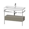 Мебельный комплект с раковиной на 1 отверстие и консолью, 97,5х49 см, Duravit Happy D.2 Plus, серый камень (HP4843O9292) Duravit Мебельные комплекты