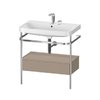 Меблевий комплект з раковиною на 2 отвори і консоллю, 77, 5х49 см, Duravit Happy D. 2 Plus, лляної декор (HP4842E7575) Duravit Меблеві комплекти