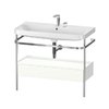 Мебельный комплект с раковиной на 2 отверстия и консолью, 97,5х49 см, Duravit Happy D.2 Plus, белый супер матовый (HP4843E8484) Duravit Мебельные комплекты