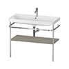 Мебельный комплект с раковиной на 1 отверстие и консолью, 97,5х49 см, Duravit Happy D.2 Plus, серый камень (HP4838O9292) Duravit Мебельные комплекты