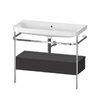 Мебельный комплект с раковиной без отверстия и консолью, 97,5х49 см, Duravit Happy D.2 Plus, графит (HP4843N8080) Duravit Мебельные комплекты