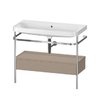 Меблевий комплект з раковиною без отвору і консоллю,97, 5х49 см, Duravit Happy D. 2 Plus, лляної декор (HP4843N7575) Duravit Меблеві комплекти