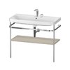 Меблевий комплект з раковиною на 2 отвори і консоллю, 97, 5х49 см, Duravit Happy D. 2 Plus, сіро-коричневий (HP4838E6060) Duravit Меблеві комплекти