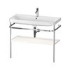 Мебельный комплект с раковиной на 1 отверстие и консолью, 97,5х49 см, Duravit Happy D.2 Plus, белый матовый (HP4838O3636) Duravit Мебельные комплекты