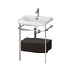 Мебельный комплект с раковиной на 1 отверстие и консолью, 57,5х49 см, Duravit Happy D.2 Plus, орех (HP4840O6969) Duravit Мебельные комплекты
