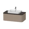 Тумба подвесная под раковину, 100х55 см Duravit Happy D.2 Plus, льняной декор (HP493107575) Duravit Тумбы