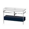 Мебельный комплект с раковиной без отверстия и консолью, 117,5х49 см, Duravit Happy D.2 Plus, темно-синий (HP4844N98980000) Duravit Мебельные комплекты