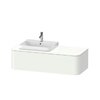 Тумба подвесная под раковину слева 130х55 см Duravit Happy D.2 Plus, белый матовый (HP4942L3636) Duravit Тумбы