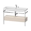Мебельный комплект с раковиной на 2 отверстия и консолью, 117,5х49 см, Duravit Happy D.2 Plus, серо-коричневый супер матовый (HP4844E83830000) Duravit Мебельные комплекты