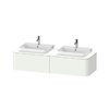 Тумба подвесная на 2 раковины 160х55 см Duravit Happy D.2 Plus, белый супер матовый (HP4936B8484) Duravit Тумбы