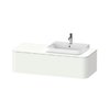 Тумба підвісна під раковину праворуч 130х55 см Duravit Happy D. 2 Plus, білий матовий (HP4932R3636) Duravit Тумби