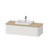 Тумба підвісна під раковину в центрі 130х55 см Duravit Happy D. 2 Plus, білий шовковисто-матовий (HP4942M3939) Duravit Тумби