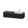 Тумба підвісна під раковину праворуч 160х55 см Duravit Happy D. 2 Plus, горіх (HP4934R6969) Duravit Тумби