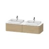 Тумба подвесная на 2 раковины 160х55 см Duravit Happy D.2 Plus, дуб (HP4936B7171) Duravit Тумбы