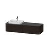 Тумба подвесная под раковину слева 160х55 см Duravit Happy D.2 Plus, орех (HP4934L6969) Duravit Тумбы