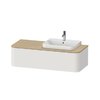 Тумба підвісна під раковину праворуч 130х55 см Duravit Happy D. 2 Plus, білий шовковисто-матовий (HP4932R3939) Duravit Тумби