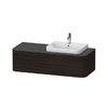 Тумба підвісна під раковину праворуч 130х55 см Duravit Happy D. 2 Plus, горіх (HP4932R6969) Duravit Тумби