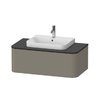 Тумба підвісна під раковину, 100х55 см Duravit Happy D. 2 Plus, сірий камінь (HP493109292) Duravit Тумби