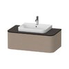 Тумба подвесная 100х55 см Duravit Happy D.2 Plus, льняной декор (HP494107575) Duravit Тумбы