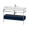 Мебельный комплект с раковиной на 2 отверстия и консолью, 117,5х49 см, Duravit Happy D.2 Plus, темно-синий (HP4844E98980000) Duravit Мебельные комплекты