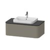 Тумба подвесная 100х55 см Duravit Happy D.2 Plus, серый камень (HP494109292) Duravit Тумбы