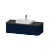Тумба подвесная под раковину в центре 130х55 см Duravit Happy D.2 Plus, темно-синий (HP4932M9898) Duravit Тумбы