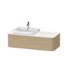 Тумба подвесная под раковину слева 130х55 см Duravit Happy D.2 Plus, дуб (HP4942L7171) Duravit Тумбы