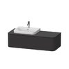 Тумба подвесная под раковину слева 130х55 см Duravit Happy D.2 Plus, графит (HP4942L8080) Duravit Тумбы