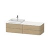 Тумба підвісна під раковину зліва 160х55 см Duravit Happy D. 2 Plus, дуб (HP4963L7171) Duravit Тумби