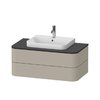 Тумба подвесная 100х55 см Duravit Happy D.2 Plus, серо-коричневый (HP497106060) Duravit Тумбы