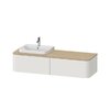 Тумба подвесная под раковину слева 160х55 см Duravit Happy D.2 Plus, белый шелковисто-матовый (HP4944L3939) Duravit Тумбы