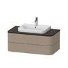 Тумба подвесная 100х55 см Duravit Happy D.2 Plus, льняной декор (HP497107575) Duravit Тумбы