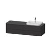 Тумба подвесная под раковину справа 160х55 см Duravit Happy D.2 Plus, графит (HP4973R8080) Duravit Тумбы
