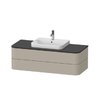 Тумба подвесная 130х55 см Duravit Happy D.2 Plus, серо-коричневый (HP497206060) Duravit Тумбы