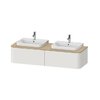 Тумба подвесная на 2 раковины 160х55 см Duravit Happy D.2 Plus, белый шелковисто-матовый (HP4946B3939) Duravit Тумбы