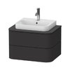 Тумба підвісна 65х48 см Duravit Happy D. 2 Plus, графіт (HP496008080) Duravit Тумби