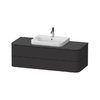 Тумба подвесная 130х55 см Duravit Happy D.2 Plus, графит (HP496208080) Duravit Тумбы