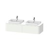 Тумба підвісна на 2 раковини 160х55 см Duravit Happy D. 2 Plus, білий матовий (HP4946B3636) Duravit Тумби