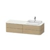 Тумба підвісна під раковину праворуч 160х55 см Duravit Happy D. 2 Plus, дуб (HP4963R7171) Duravit Тумби