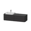 Тумба подвесная под раковину слева 160х55 см Duravit Happy D.2 Plus, графит (HP4973L8080) Duravit Тумбы