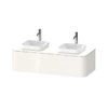 Тумба підвісна на 2 раковини 130х55 см Duravit Happy D. 2 Plus, білий (HP4943B2222) Duravit Тумби