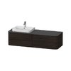 Тумба подвесная под раковину слева 160х55 см Duravit Happy D.2 Plus, орех (HP4963L6969) Duravit Тумбы