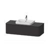 Тумба подвесная под раковину в центре 130х55 см Duravit Happy D.2 Plus, графит (HP4942M8080) Duravit Тумбы