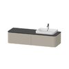 Тумба подвесная под раковину справа 160х55 см Duravit Happy D.2 Plus, серо-коричневый (HP4944R6060) Duravit Тумбы