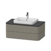 Тумба підвісна 100х55 см Duravit Happy D. 2 Plus, сірий камінь (HP496109292) Duravit Тумби