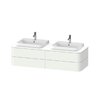 Тумба подвесная на 2 раковины 160х55 см Duravit Happy D.2 Plus, белый супер матовый (HP4964B8484) Duravit Тумбы